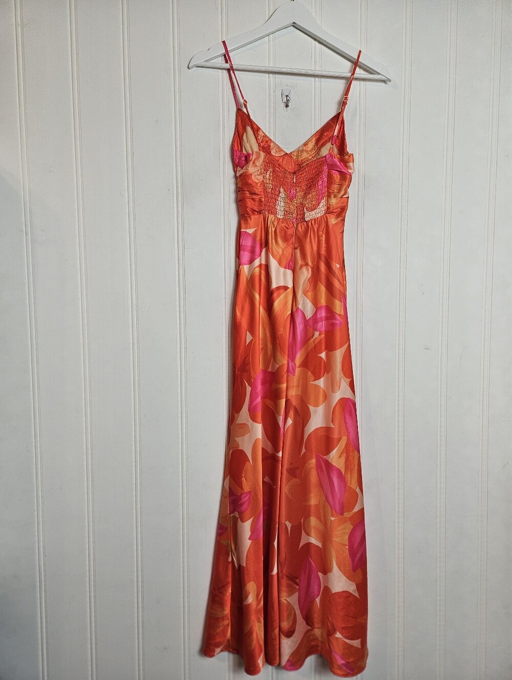 Hello Molly Red Satin Midi Dress Coquette Fairycore Romantic Slip Size 4 - Picture 7 of 15